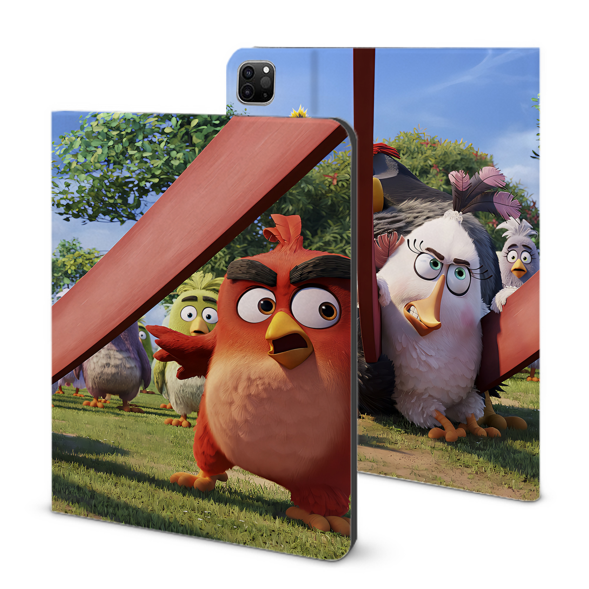 （画像用） Angry Birds アングリーバード IPad ケース ブック型 PUレザー TPU 耐衝撃 軽量 薄型 ペン収納なし 全面保護 IPad 各モデル対応